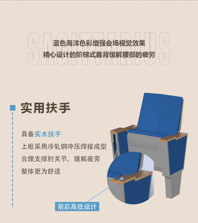 注重安全细节·质感非凡——祥聚科创礼堂椅人马座系列(图2)
