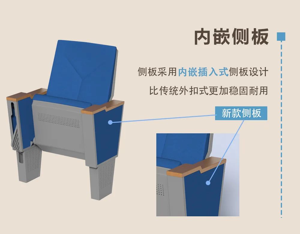 注重安全细节·质感非凡——祥聚科创礼堂椅人马座系列(图5)